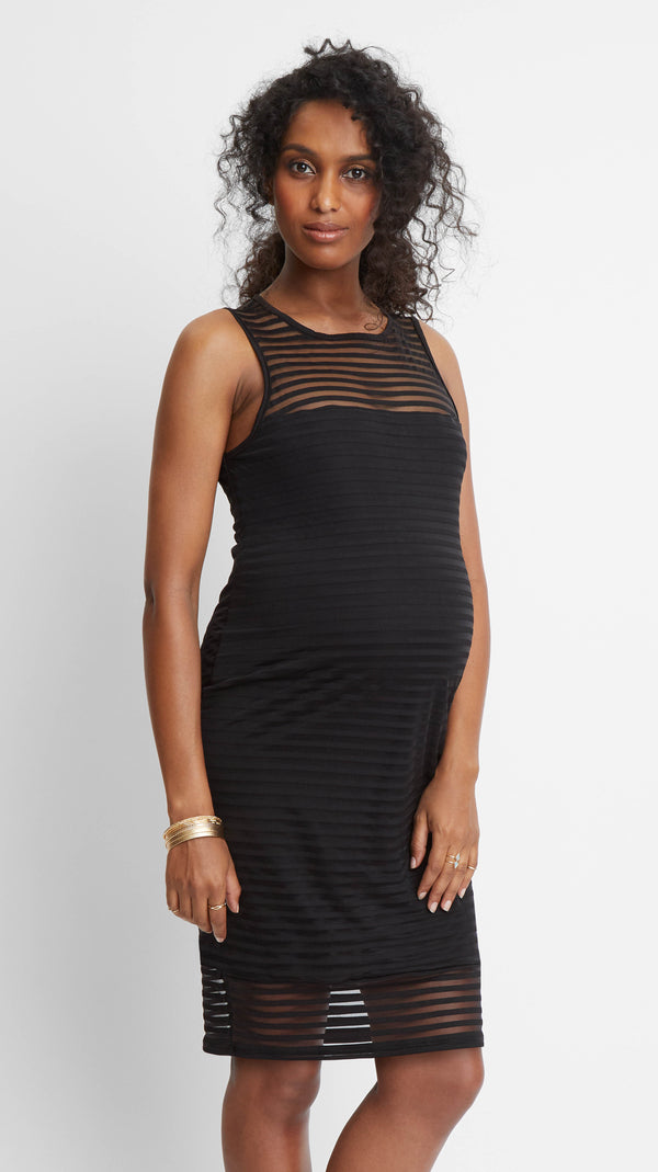 Shadow Stripe Maternity Dress