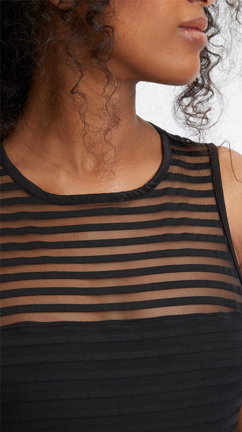 Shadow Stripe Maternity Dress