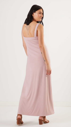 Stowaway Collection Cara Maternity Dress in Duty Rose Back View