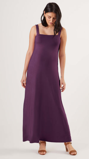 Cara Maternity Dress in Purple - front view