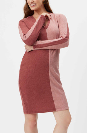 Colorblocking Maternity Sweater Dress