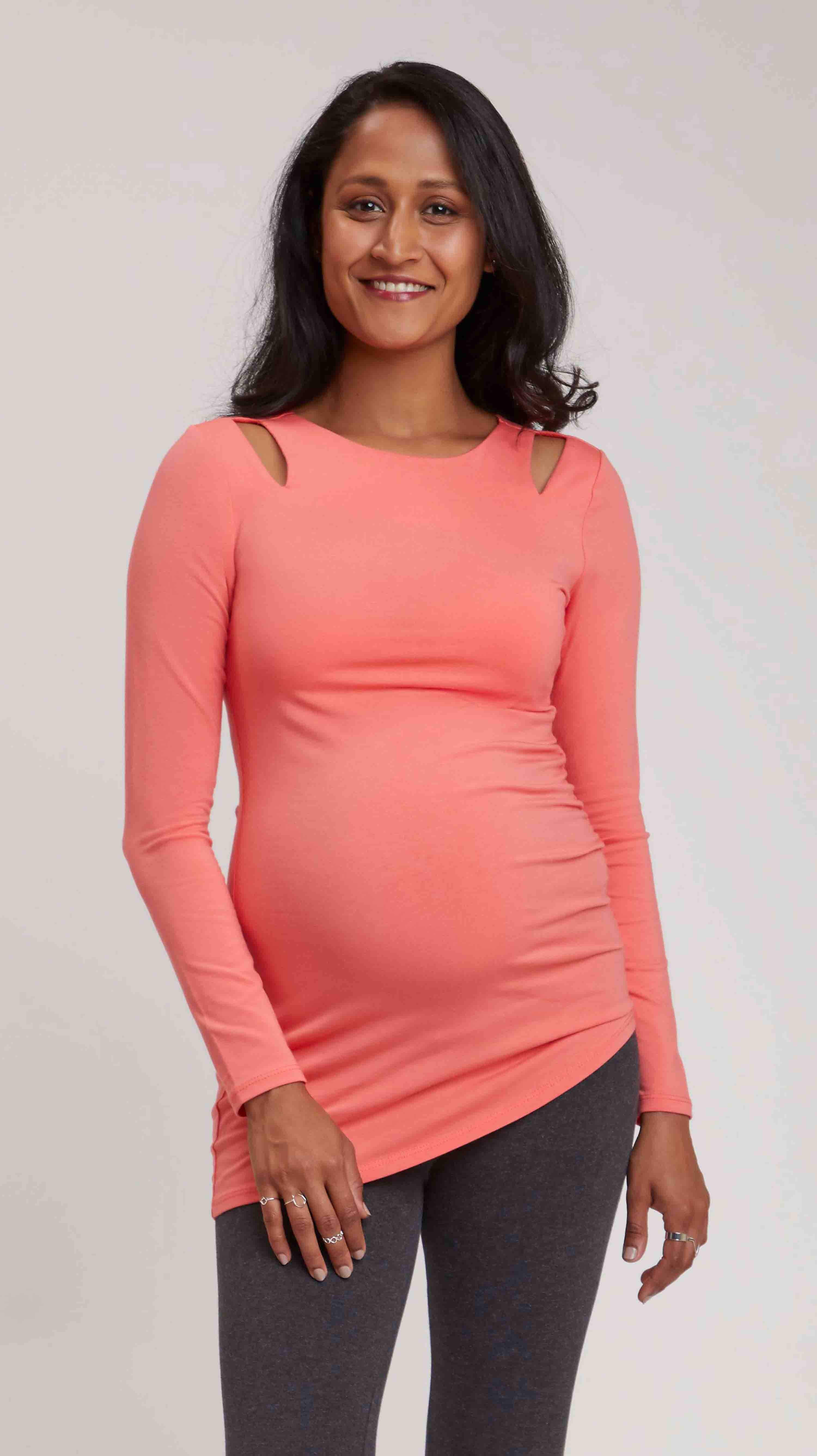Double Keyhole Maternity Top