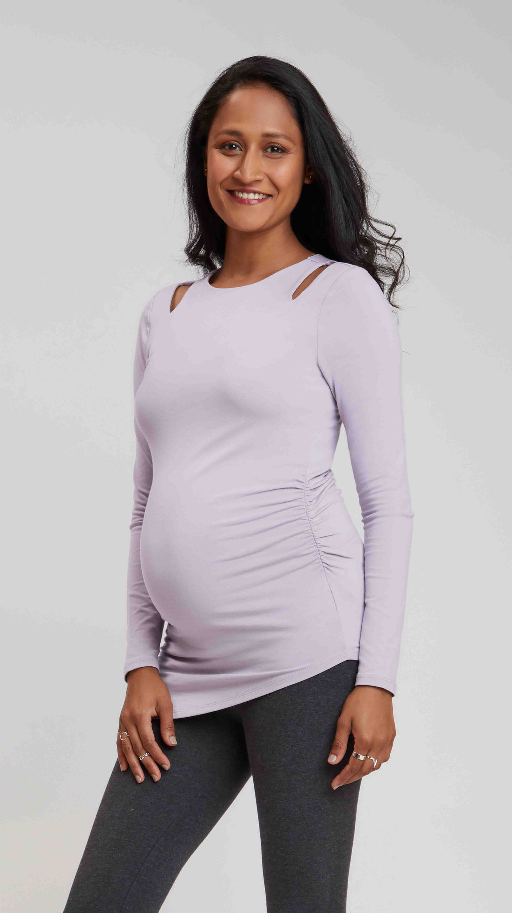 Double Keyhole Maternity Top