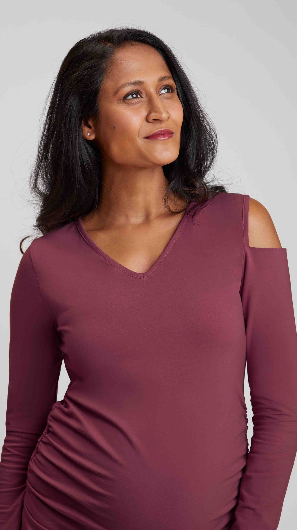 Cold Shoulder Maternity Top