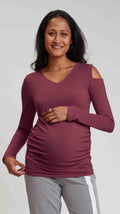 Cold Shoulder Maternity Top