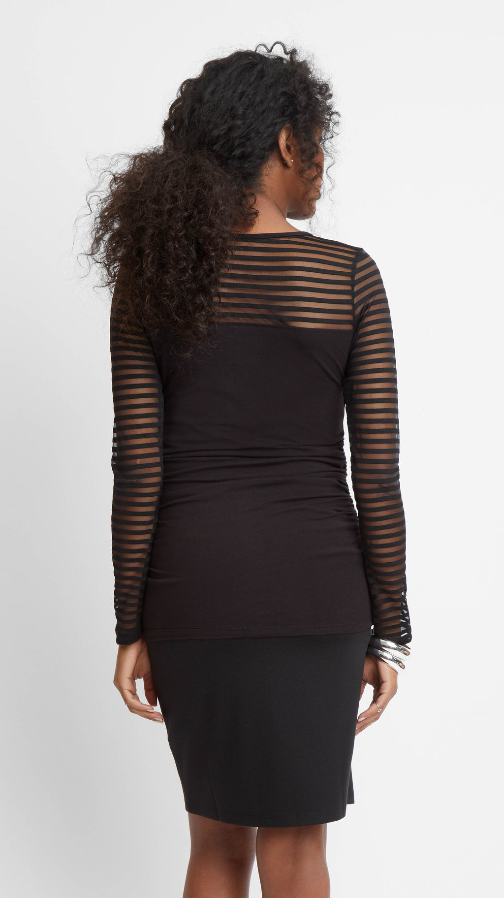 Shadow Stripe Maternity Top