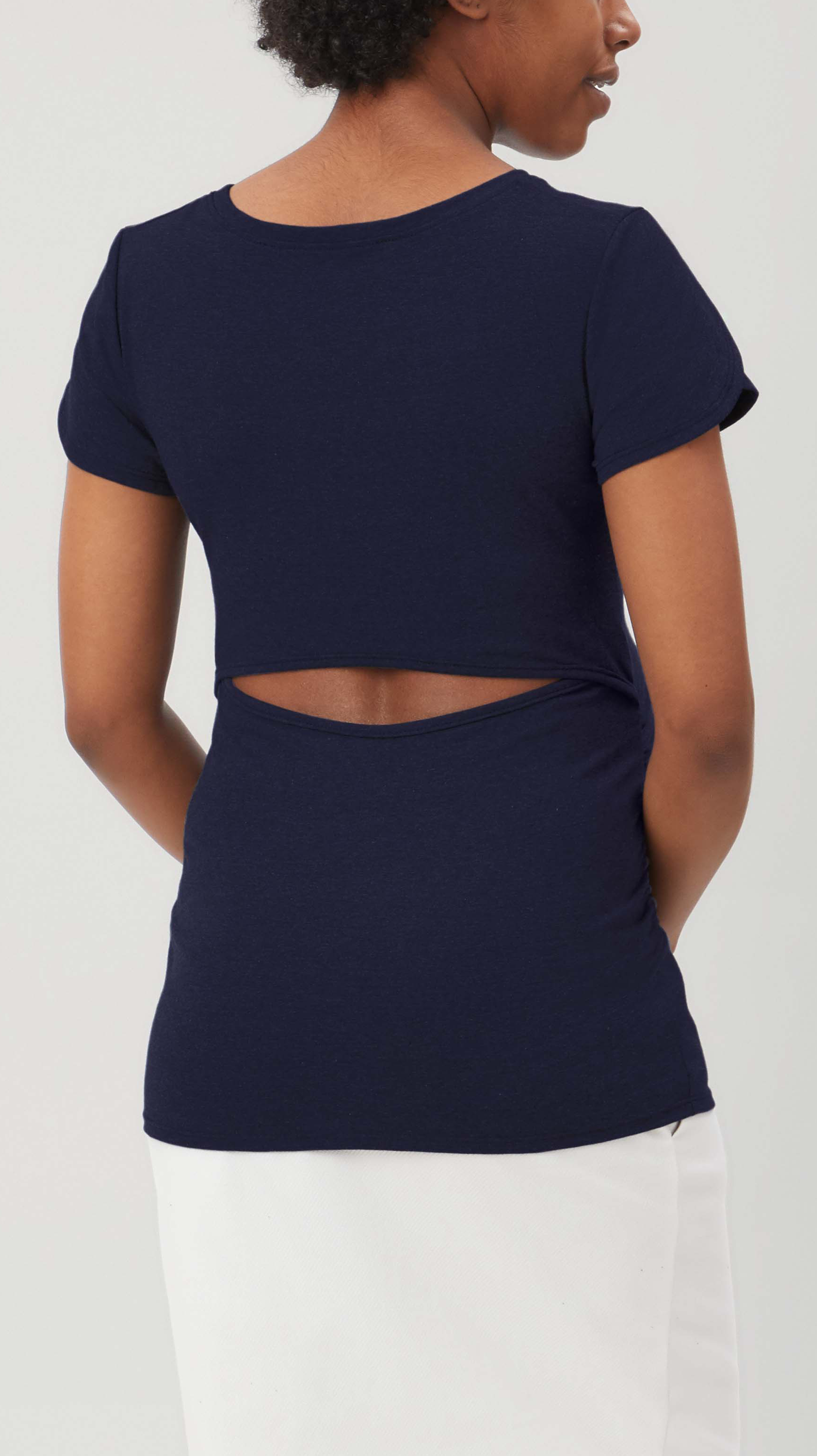 Split Back Maternity Top