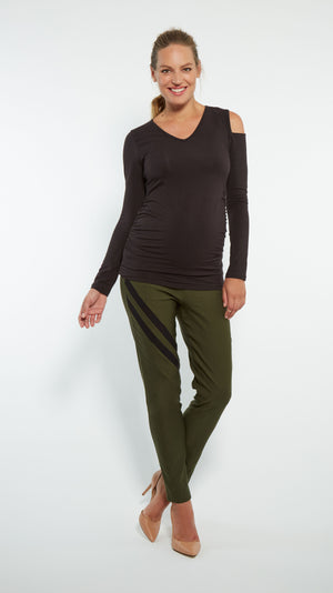 Stowaway Collection Audra Maternity Pant Front Full Length View