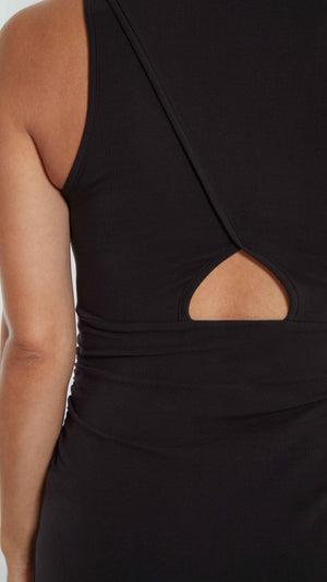 Stowaway Collection Cross Back Maternity Dress Cutout Detail on Back
