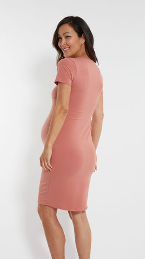 trendy maternity dress with ruching