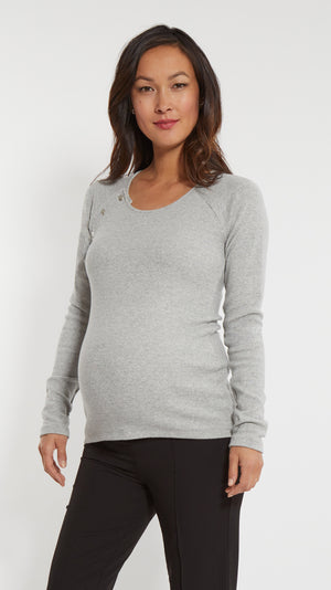 Raglan Snap Maternity & Nursing Sweater
