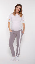 Drawstring Racing Stripe Maternity Pant
